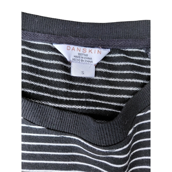 Danskin Black and White Sweatshirt with Ribbed Trim - Picture 5 of 6